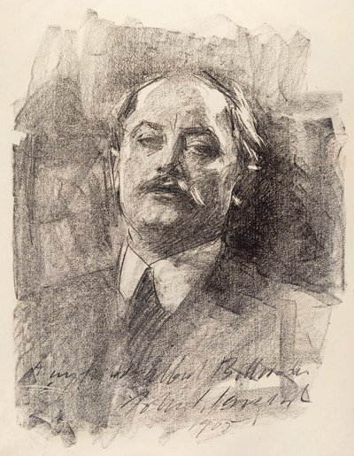 Portret van Albert Belleroche, 1905 door John Sargent Noble